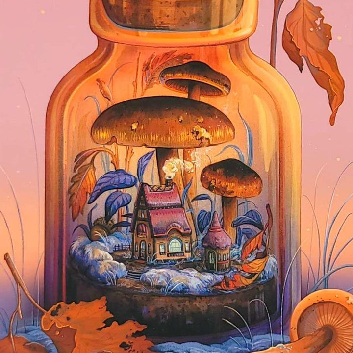 Art Print - 6x8in - Autumn Terrarium by Nimasprout