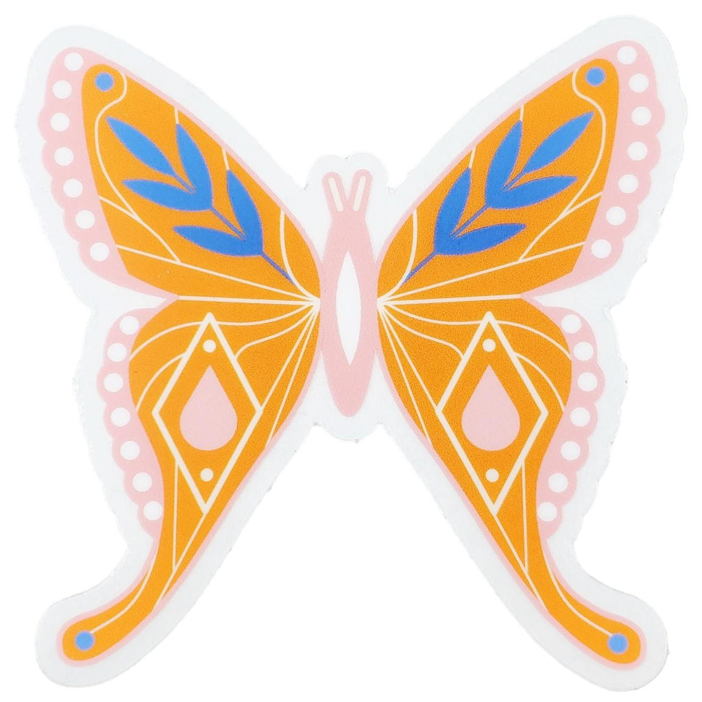 Sticker - Orange Butterfly by Amber Leaders Designs