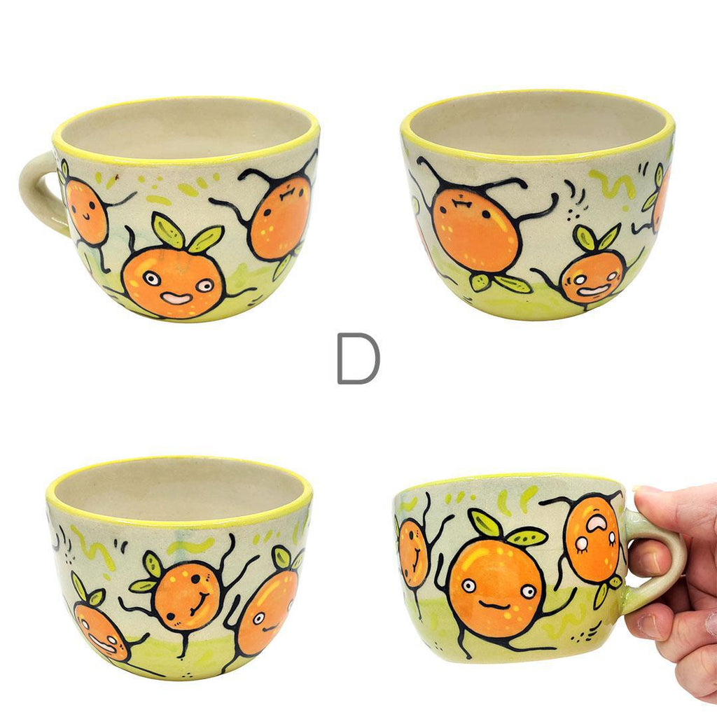 Mug - 16oz - Dancing Oranges (A - D) by Dwadlings