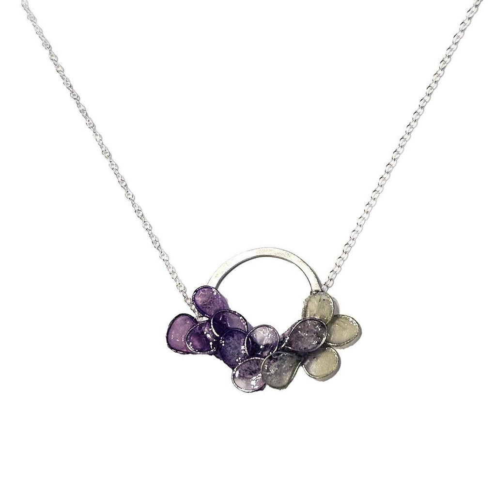 Necklace - Small Silver Laurel (Lavender) by Verso