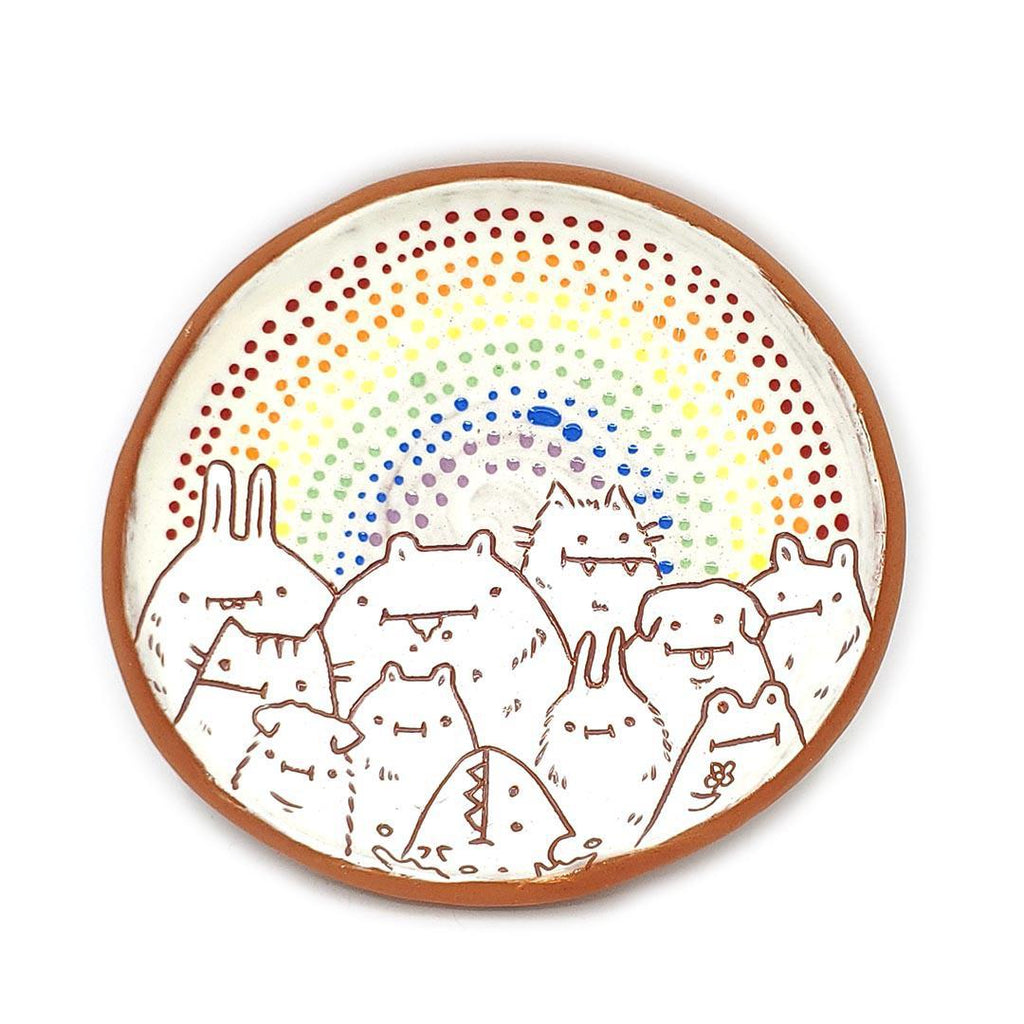 Trinket Dish - 3 in - Critter Town Rainbow (Assorted A - G) by Dwadlings