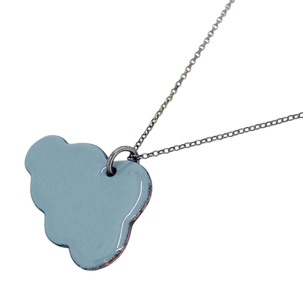 Necklace - Cloud Large Solid (Gray) by Magpie Mouse Studios