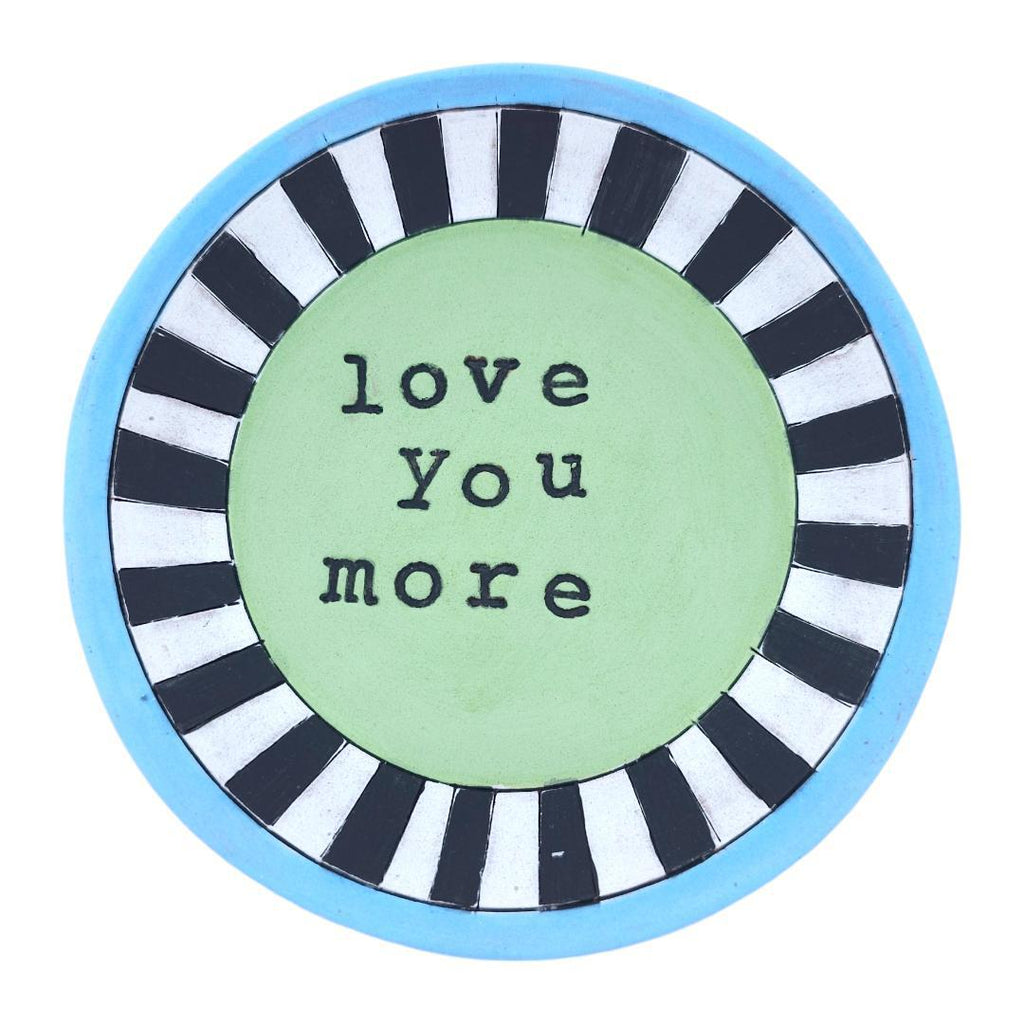 Ring Dish - 5in - Love You More (Mint Green) by Leslie Jenner Handmade
