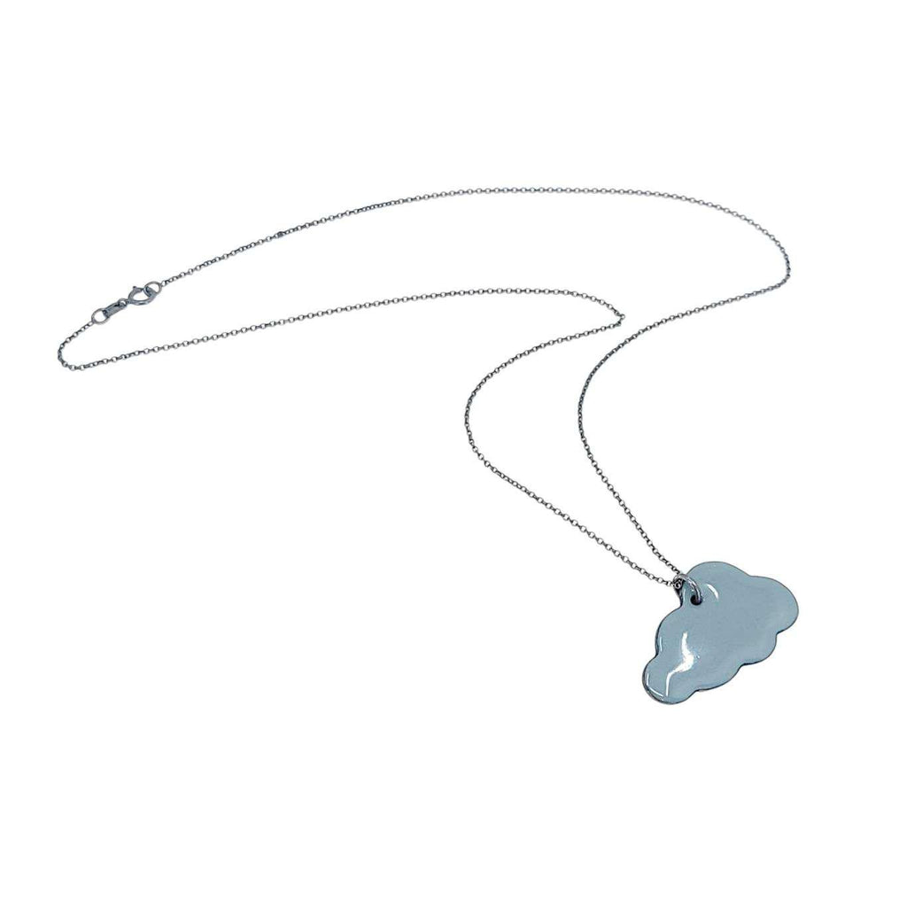 Necklace - Cloud Large Solid (Gray) by Magpie Mouse Studios