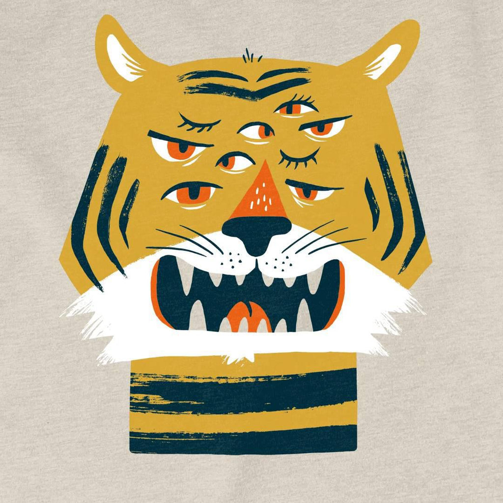 Adult Crew Neck - Tiger Eyes Heather Dust Tee (XS - 3XL) by Factory 43