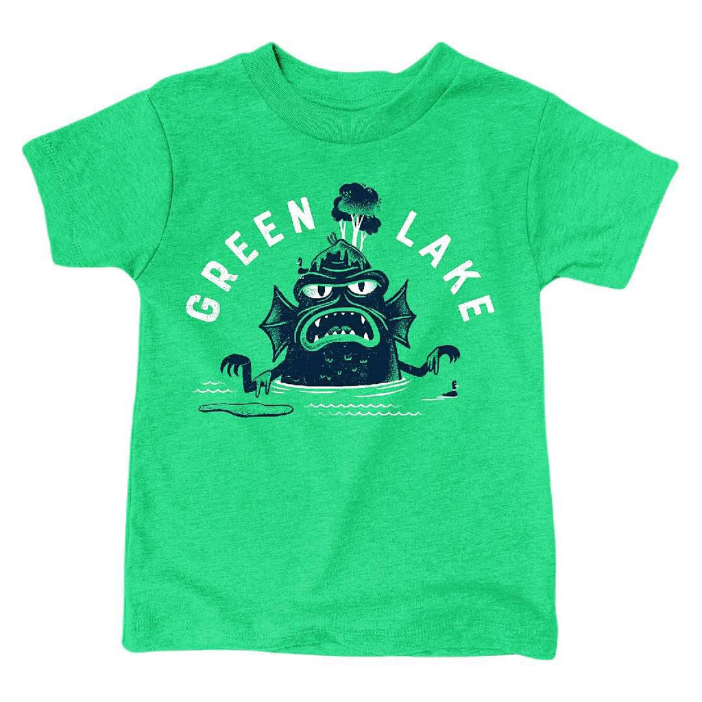 Kids Tee - Green Lake Heather Kelly Green Tee (2T - L) by Factory 43