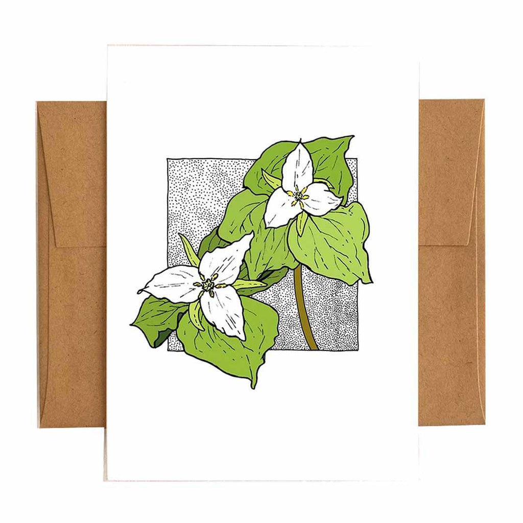 Card - All Occasion - Pacific Trillium PNW Native Plants by Lauren Nishizaki Designs