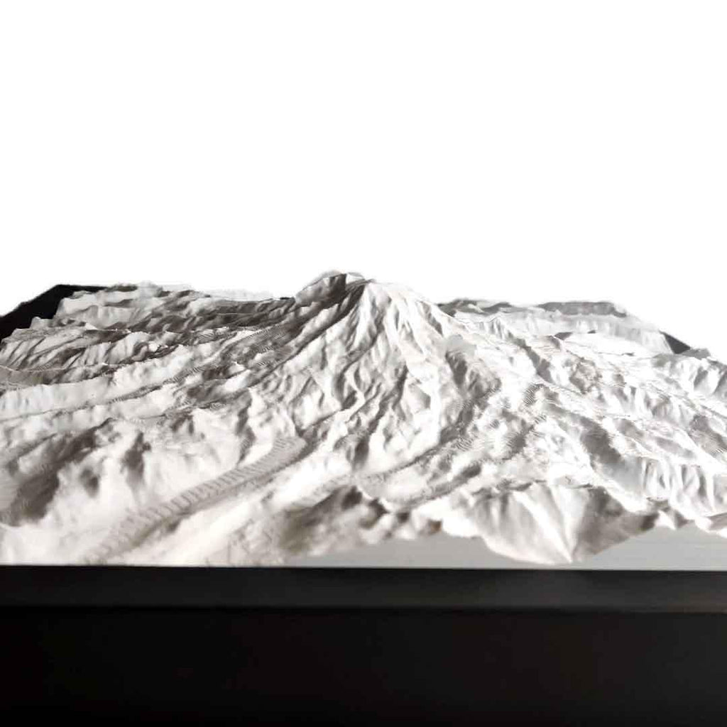 Wall Art - 13x13 - 3D Mount Rainier Map (Black Frame) by Micropolitan