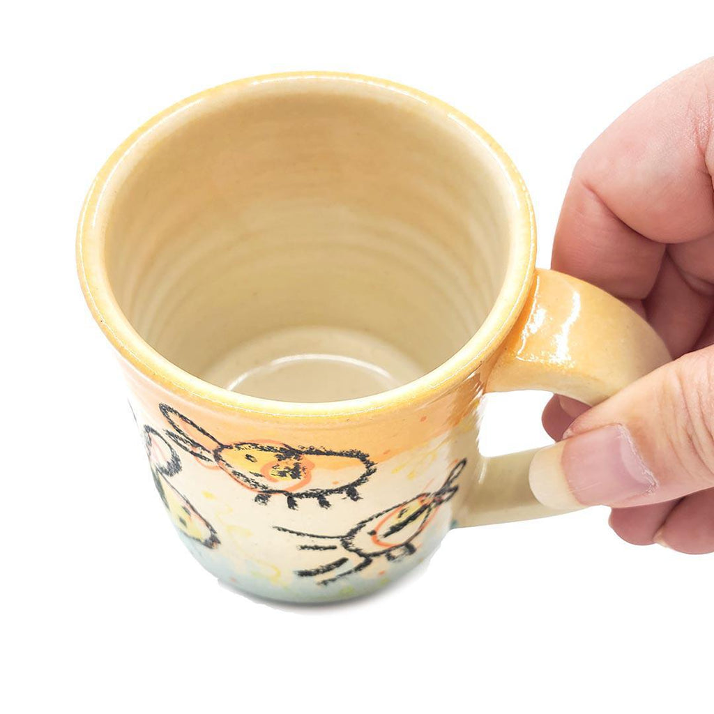 Mug - 12 oz - Scribble Bee Mug by Dwadlings