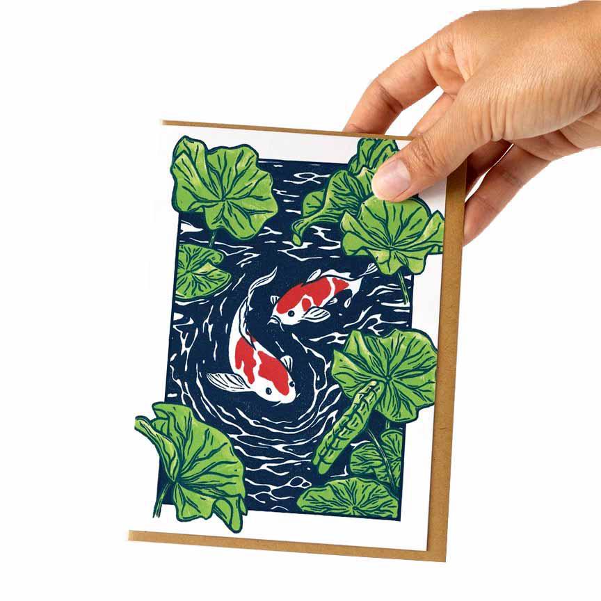 Card - All Occasion - Koi Pond by Lauren Nishizaki Designs, image 2 of 2