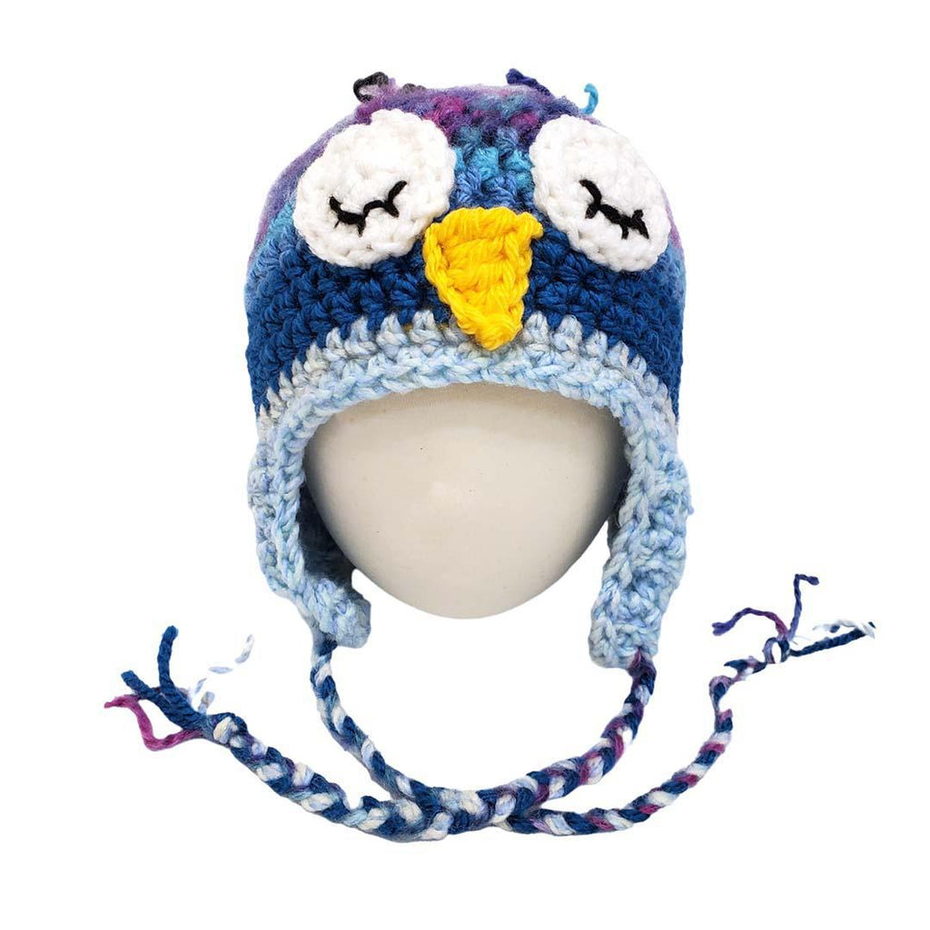 Hat - Toddler - Owl (Jewel Blues) by Scary White Girl