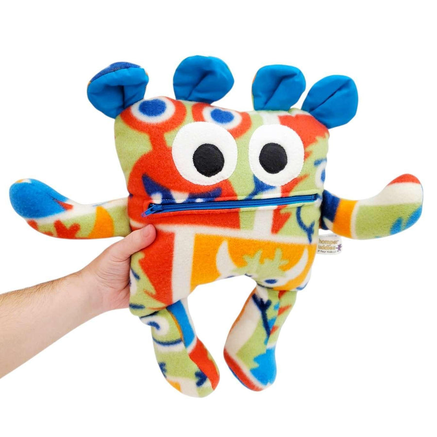 Plush - 14in - Large Chomper Buddy (Colorful Monsters Blue) by Peek A Boo Plush, image 2 of 7