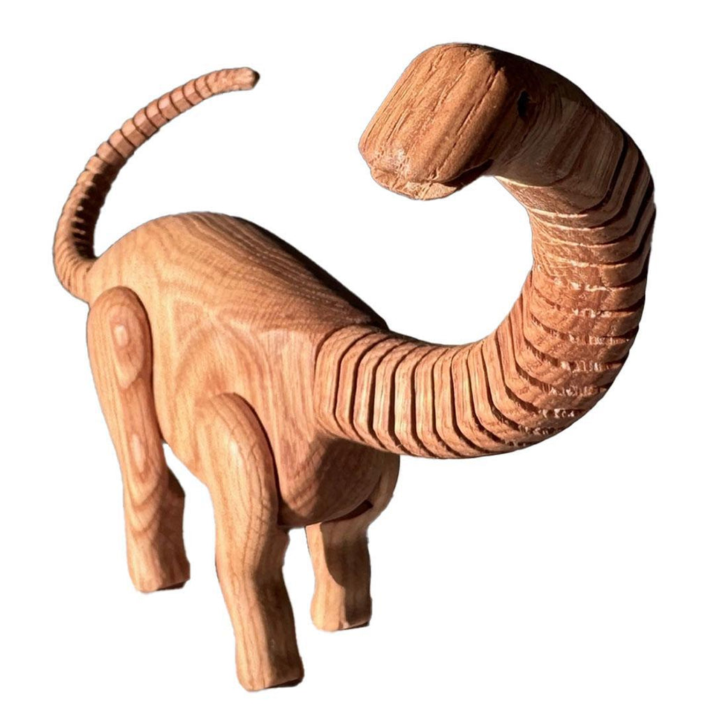 Wood Toy - Apatosaurus Dinosaur with Magnetic Joints by The Serious Toy Company