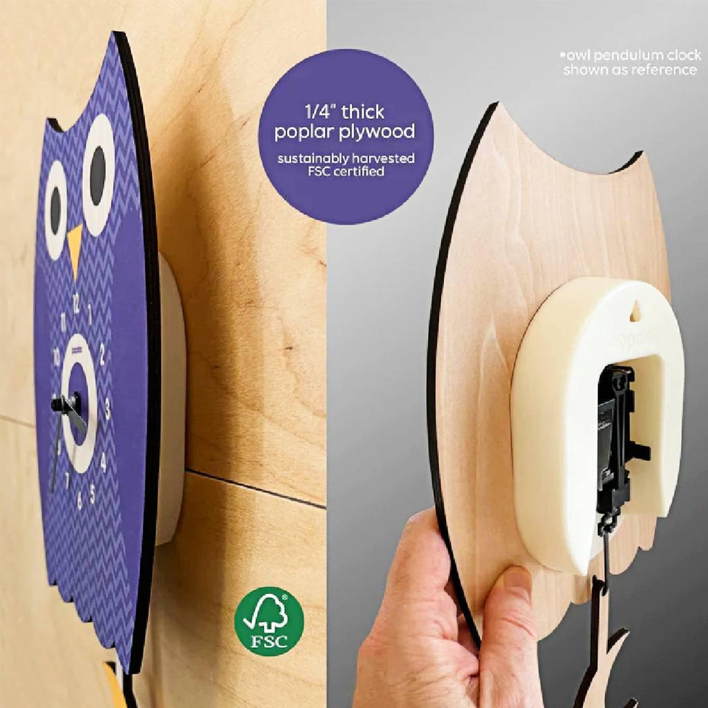 Wood Clock - Golf Ball Pendulum by Popclox