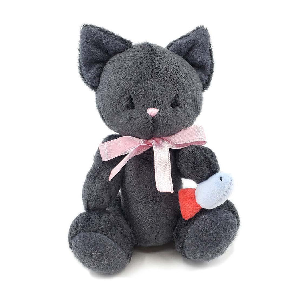 Plush - Cat Dark Gray Gray Fish Pink Ribbon by Frank and Bubby