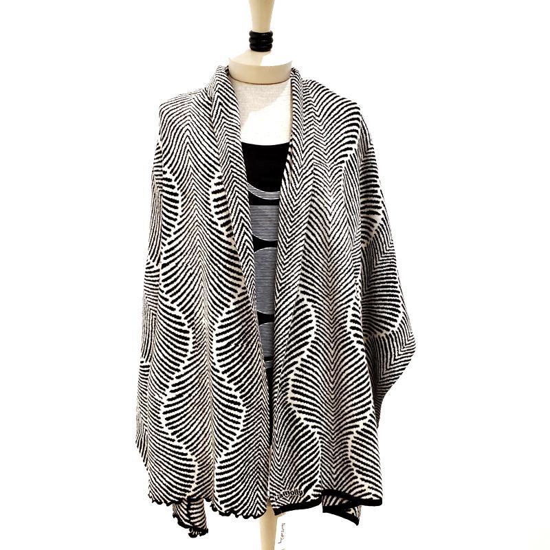 Wrap - Forest Fern in Black and Cream by Liamolly