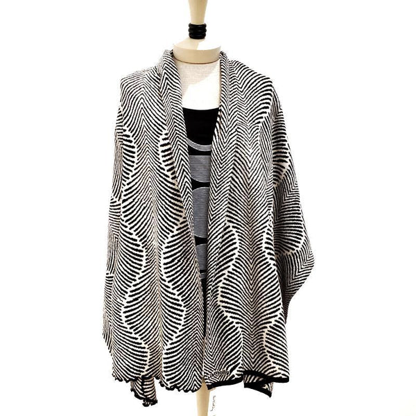 Wrap - Forest Fern in Black and Cream by Liamolly