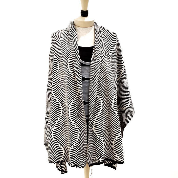 Wrap - Forest Fern in Black and Cream by Liamolly