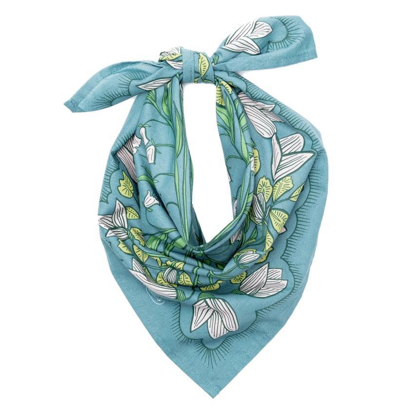 Bandana - Cassie (Teal Floral) by Handker Bandanas
