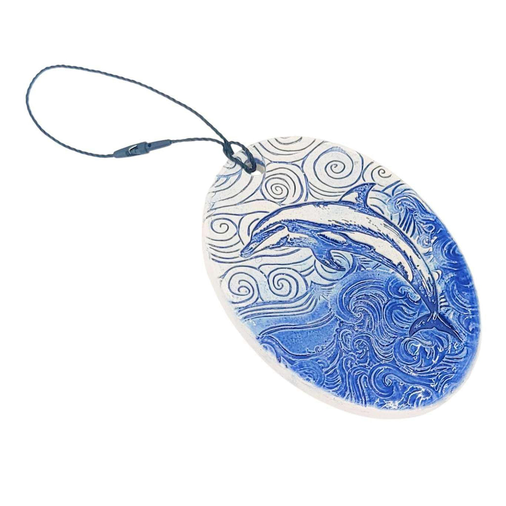 Ornament -  Dolphin Clay Ornament by Walton Clay Studio