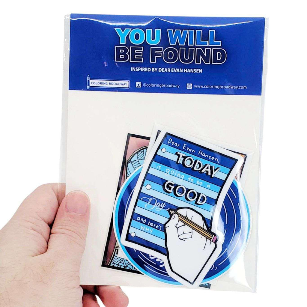 Sticker Pack - Set of 4 - You'll Be Found by Coloring Broadway