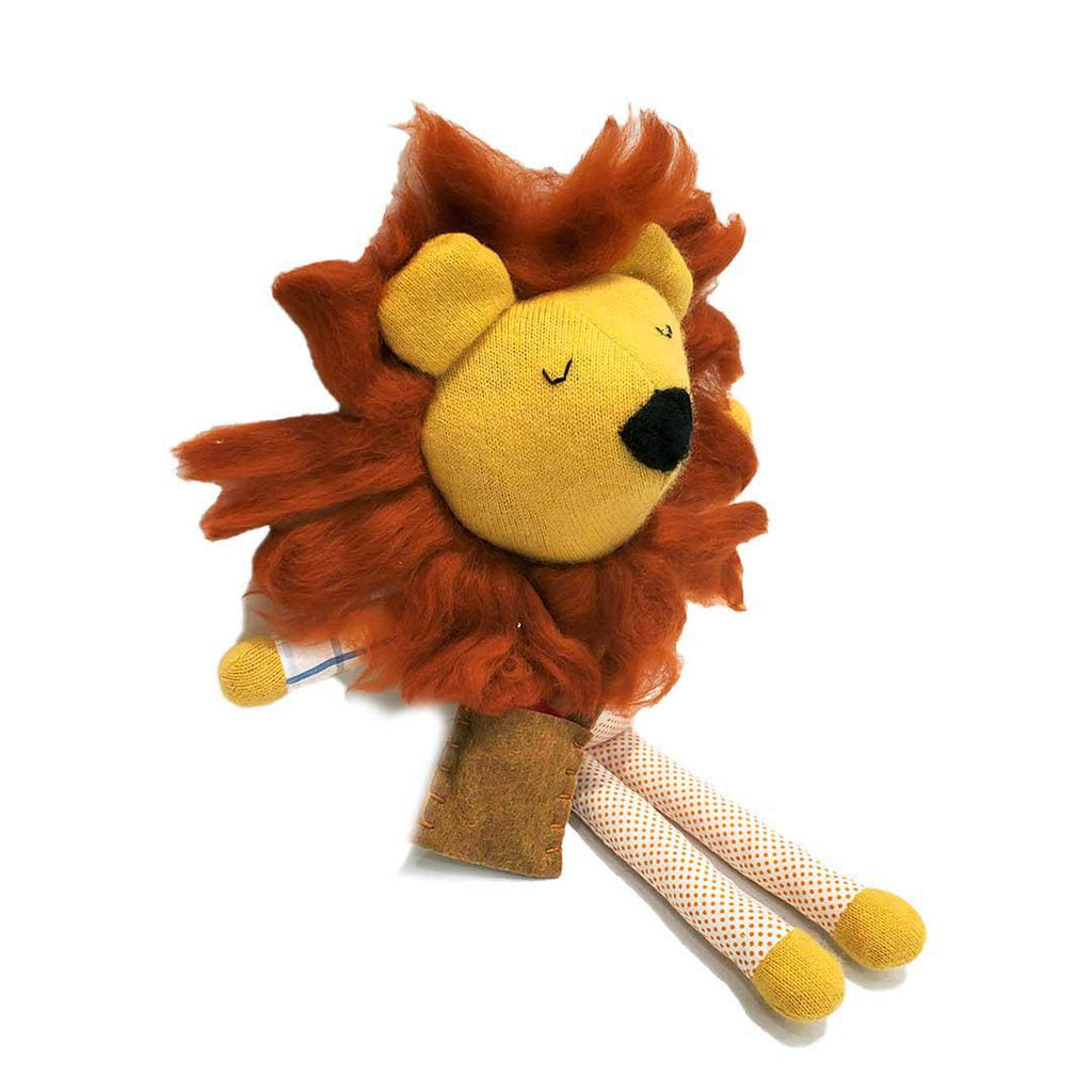 Plush - Lion in Red-Blue Shirt by Fly Little Bird