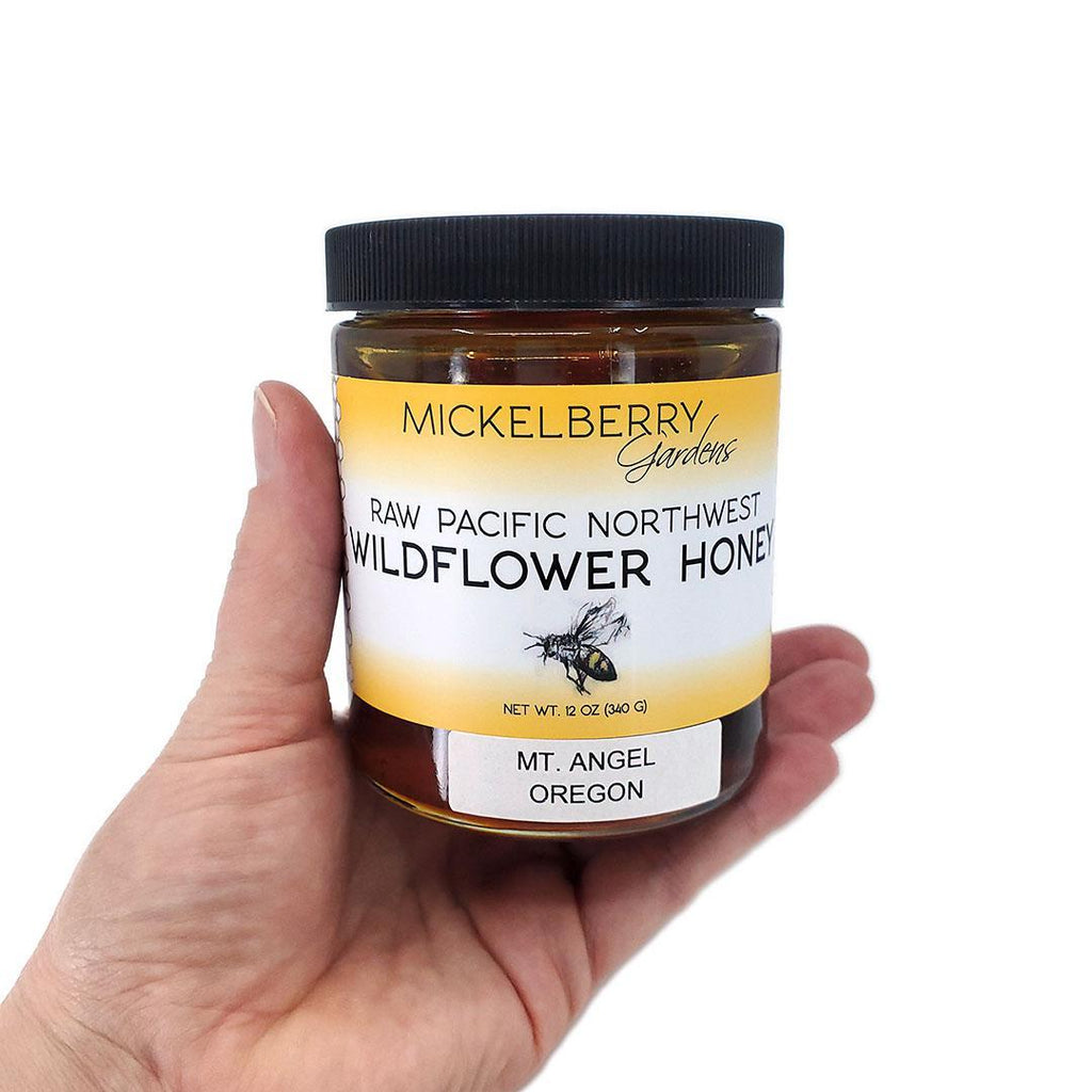 Honey - Raw Pacific Northwest Wildflower (12oz) by Mickelberry Gardens