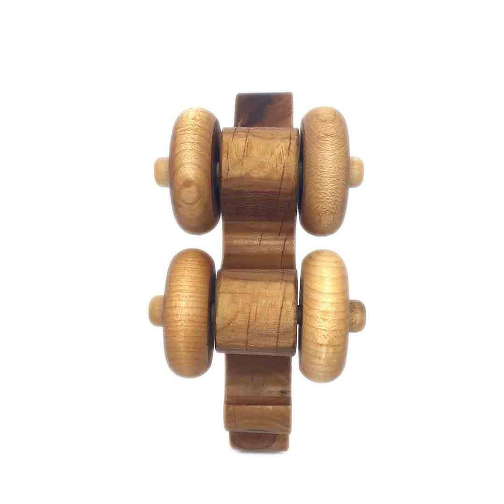 (30% Off) Wooden Toy - T-Rex Dinosaur on Wheels (Light or Dark Wood) by Baldwin Toy Co.