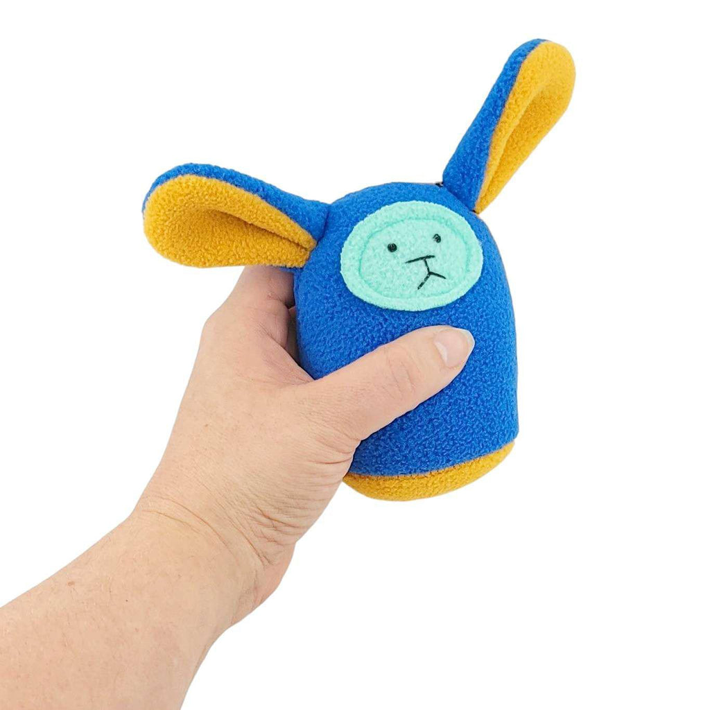 Plush Rattle - Blue Bunny (Mustard Yellow Ears) by Mr. Sogs