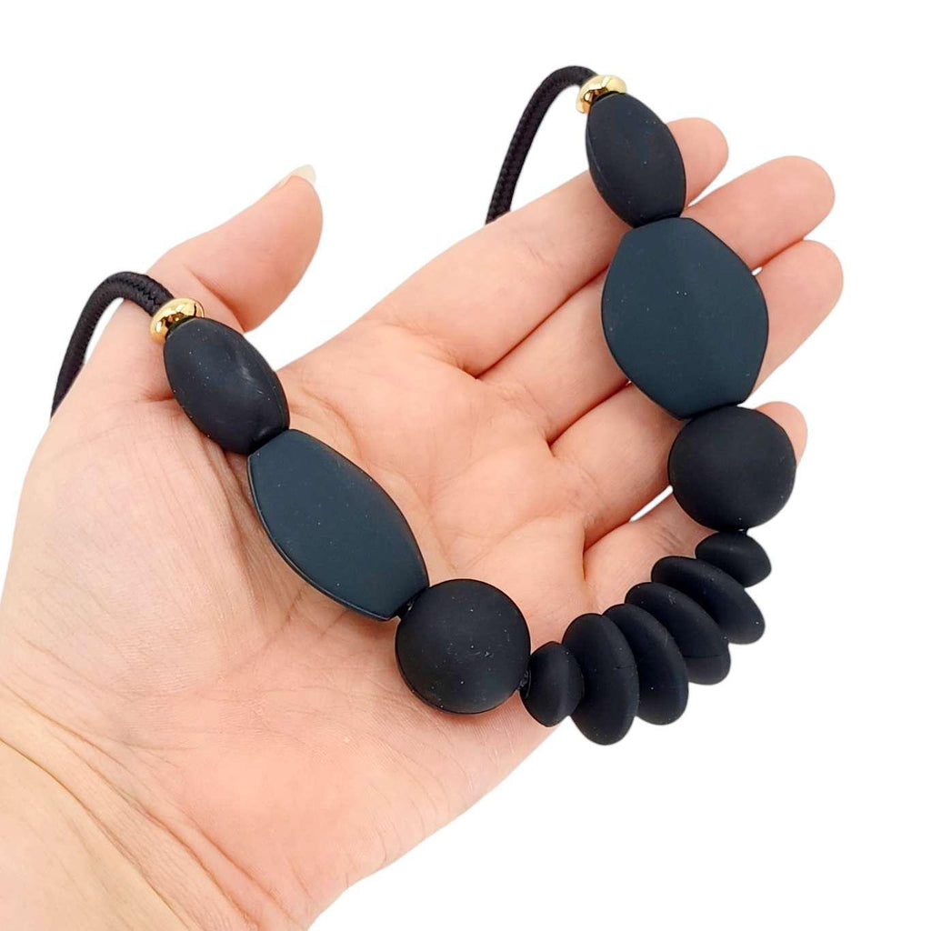 Chewable Necklace - Signature (Charcoal Black) by January Moon