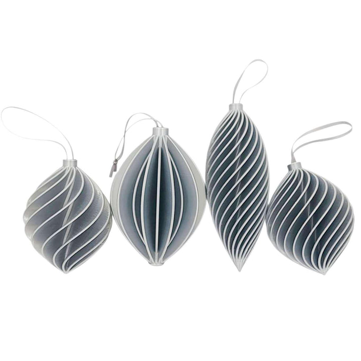 Ornament - Silver (Assorted Styles) by Rosebud Homegoods