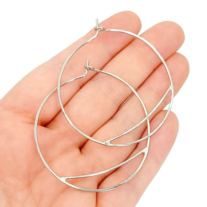 Earrings - Medium Bridge Hoops (Sterling Silver) by Verso