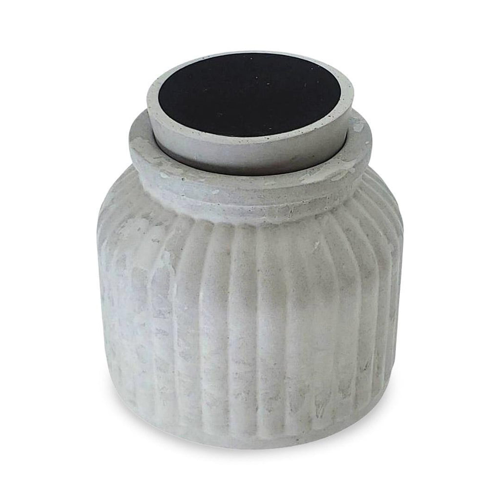 Match Holder - Ribbed Western Style with Lid (Gray) by Tenn Prairie