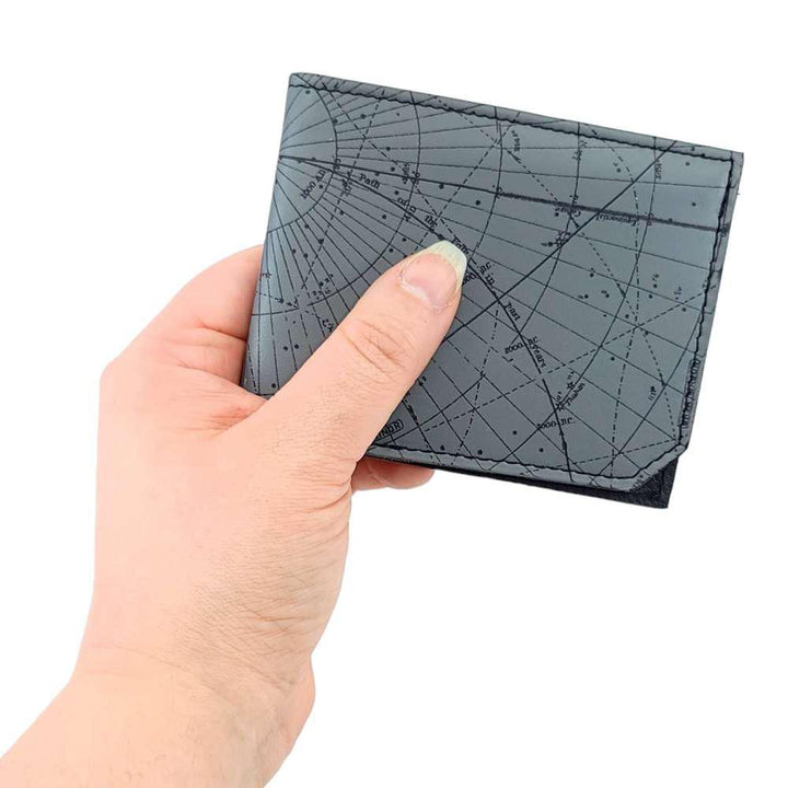 Leather Wallet - Gray Star Map by Backerton
