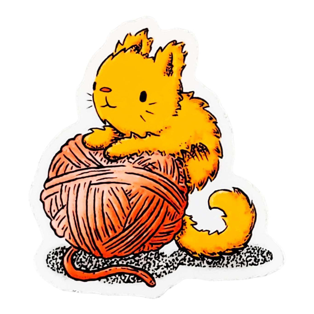 Sticker - Kitty Yarn by Everyday Balloons Print Shop