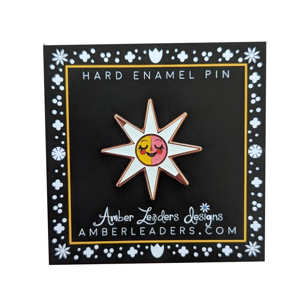 Enamel Pin - Rose Gold Sunshine by Amber Leaders Designs