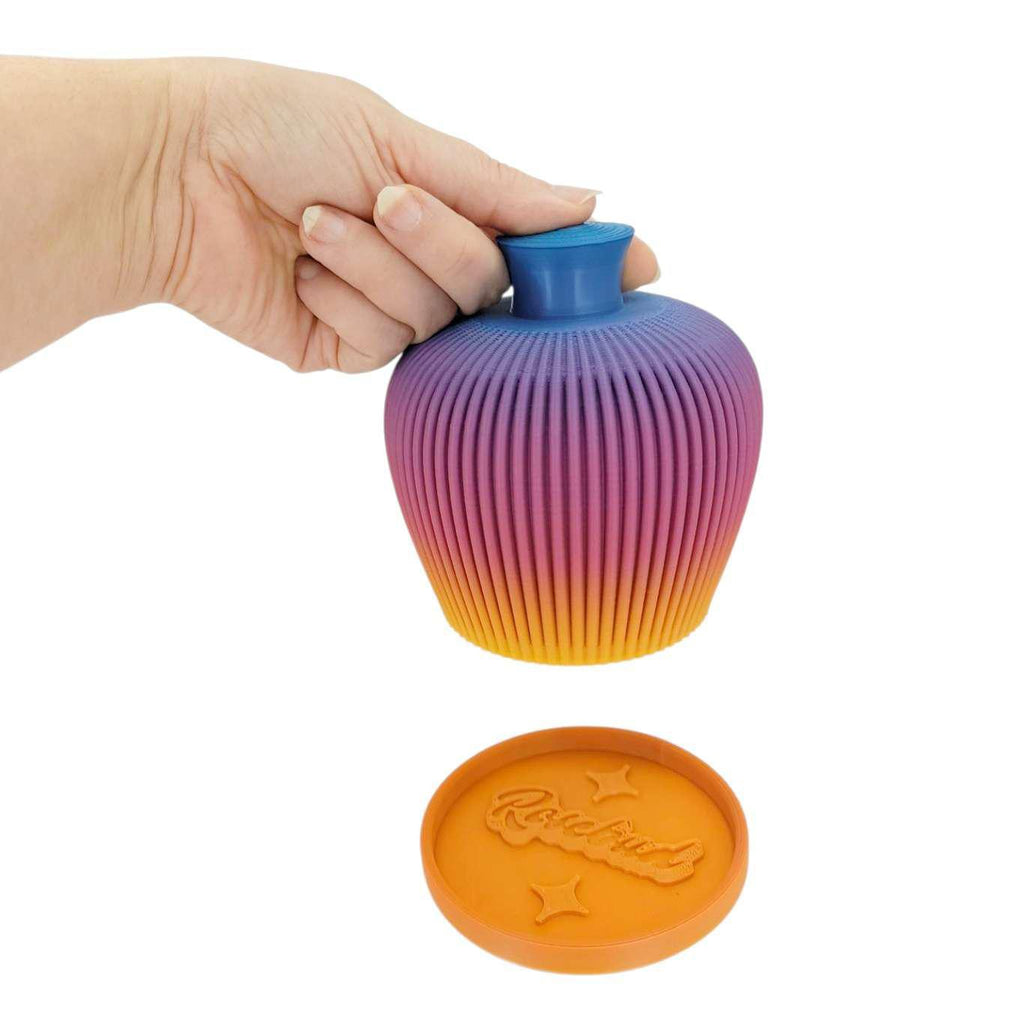 Thumb Pot - Ribbed Water Bell with Drip Tray (Rainbow) by Rosebud Homegoods