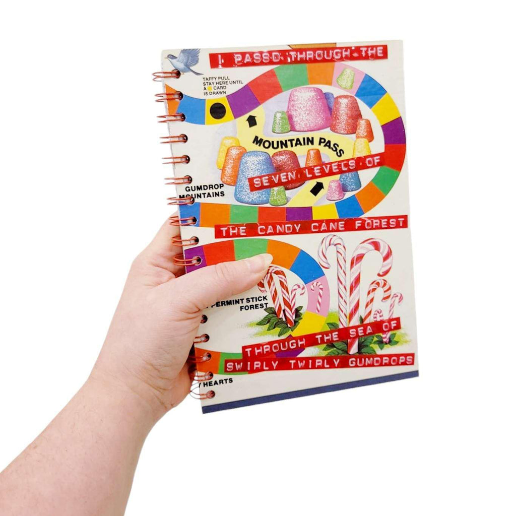 Journal - Vintage Sugar World Game (Swirly Twirly Gumdrops) by Crafty Earth Monkey