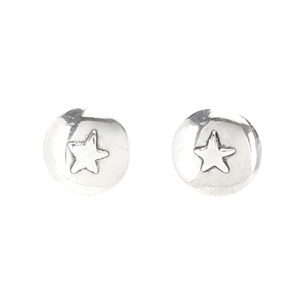 Earrings - Star Dome Studs (Sterling Silver) by imakecutestuff