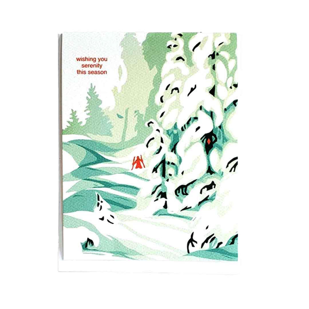 Card Set of 8 - Cozy Holiday Landscape Cards - by Little Green