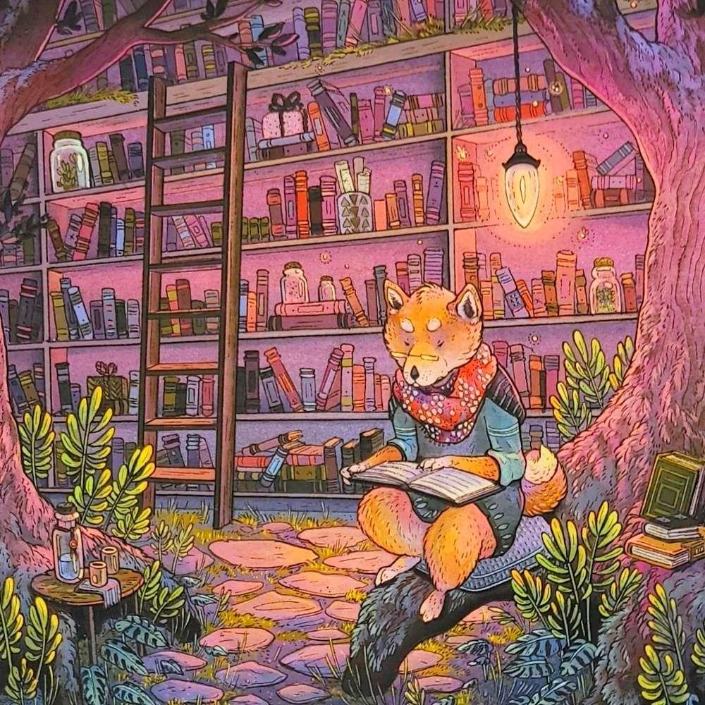 Art Print - 10x12in - The Bookkeeper by Nimasprout