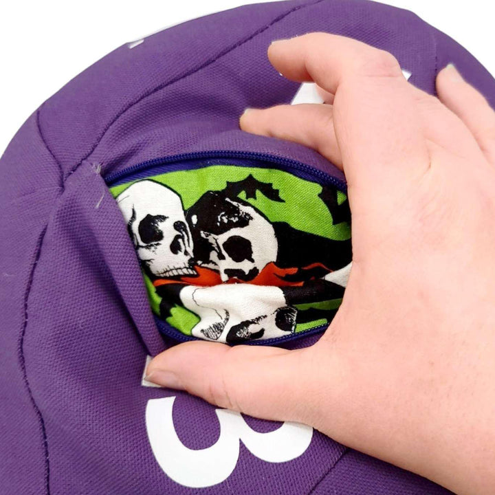 Pillow - Large D20 Plush in Purple Canvas with White Numbers by Saving Throw Pillows