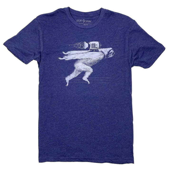 Adult Crew Neck - Boooost Rocket Sloth (Twilight Blue) (S - 2XL) by STORY SPARK