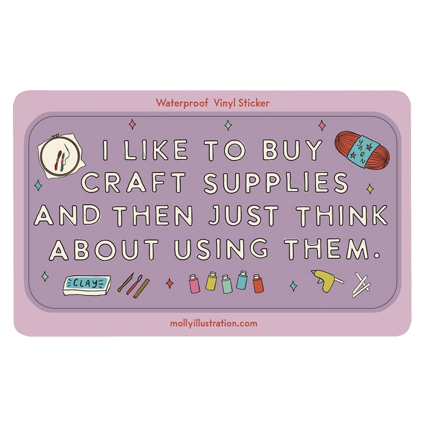 Sticker - Like to Buy Craft Supplies by Molly Illustration