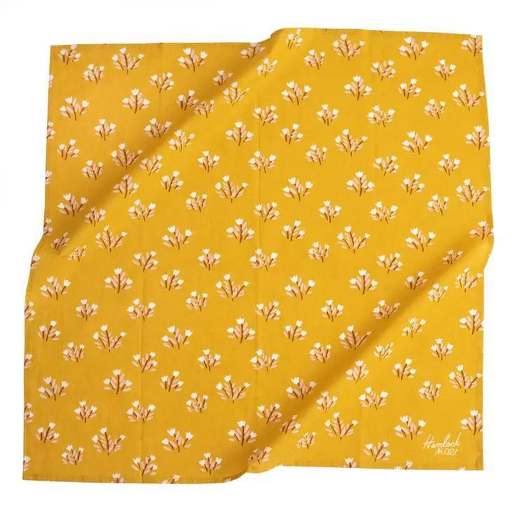 Bandana - Sadie (Yellow Tiny Flowers) by Handker Bandanas