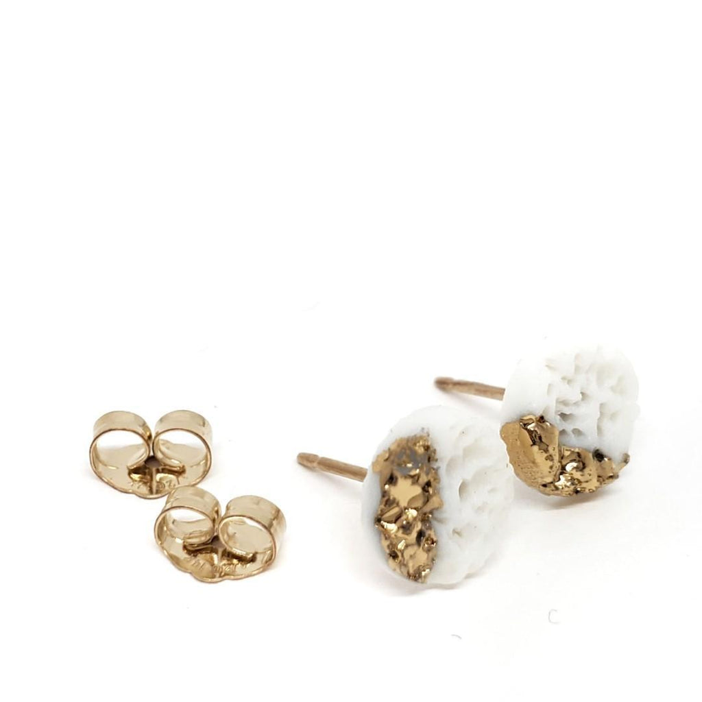 Earrings – Studs – Coral Circle by Almeda Jewelry