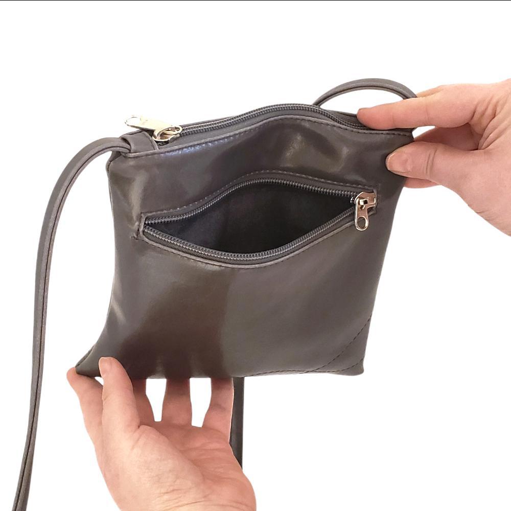 Bag - Cha Cha Tall Adjustable Small Cross Body (Gray) by Crystalyn Kae