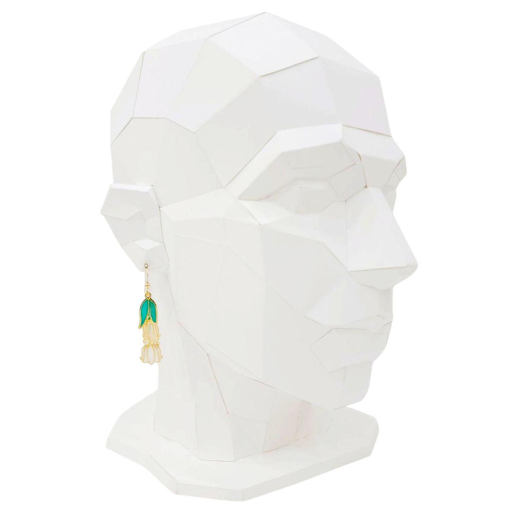 Earrings - Layered Lily of the Valley Dangles by Hemleva