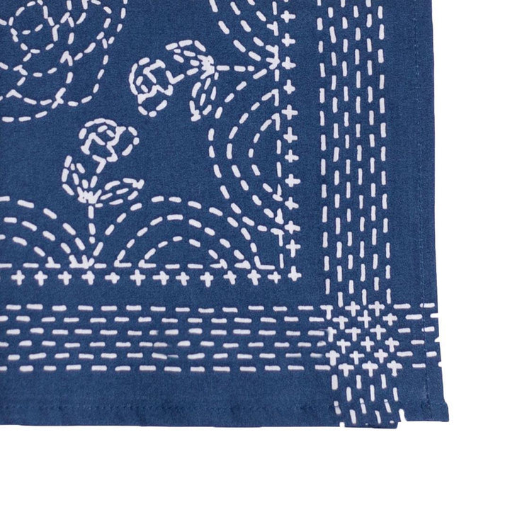 Bandana - Iona (Navy White Stitch) by Handker Bandanas