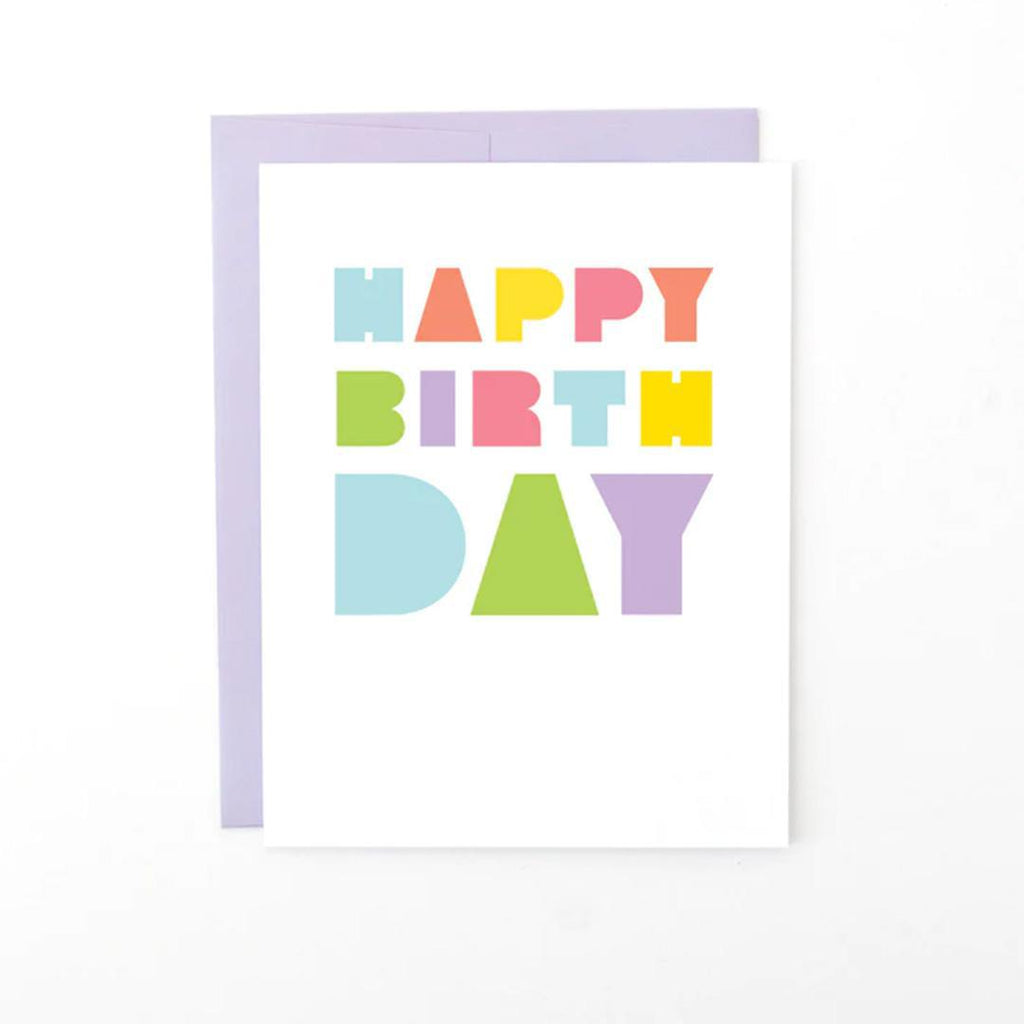 Card - Birthday - Block Type Happy Birthday by Graphic Anthology